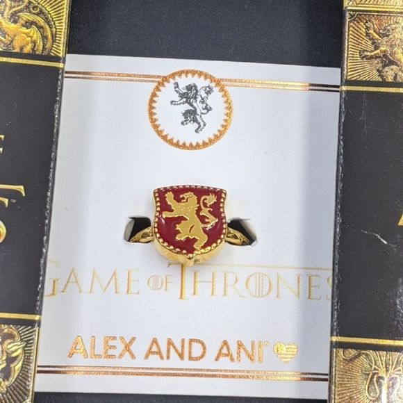 Alex and Ani GOT 14kt Gold Lannister Signet Ring - Picture 1 of 9